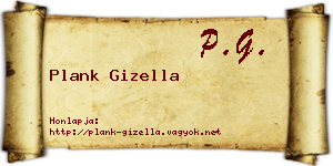 Plank Gizella névjegykártya